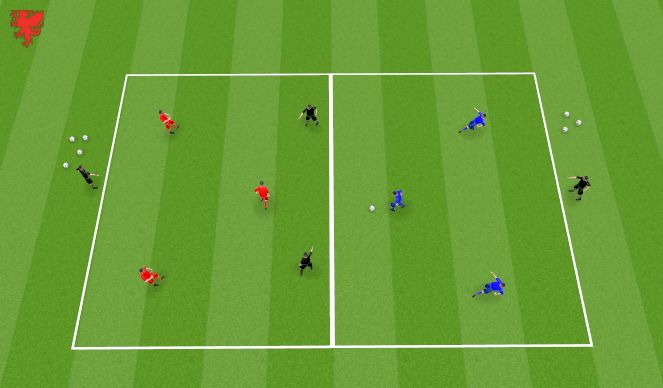 Football/Soccer Session Plan Drill (Colour): Skill passing