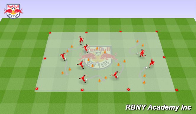 Football/Soccer Session Plan Drill (Colour): The Jellyfish