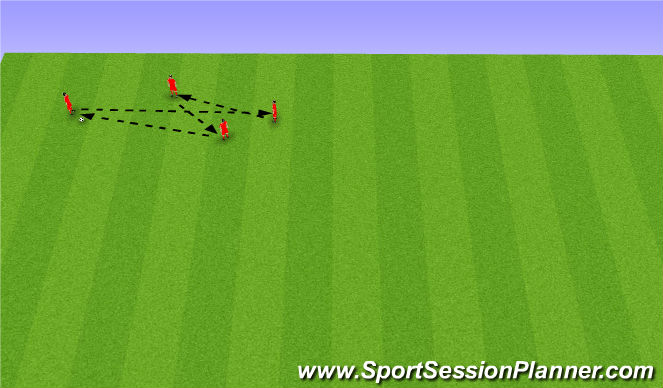 Football/Soccer Session Plan Drill (Colour): Warm Up 1 Modified