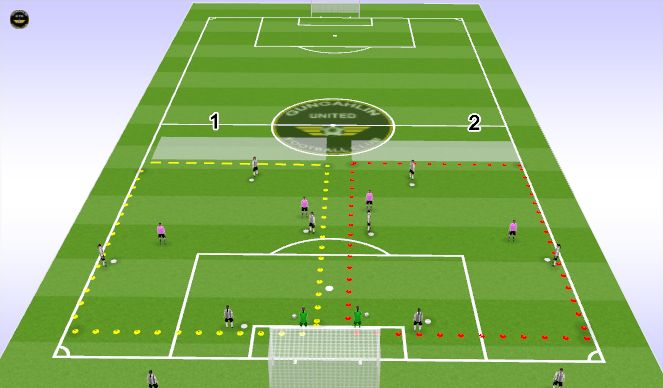 Football/Soccer Session Plan Drill (Colour): Positioning game