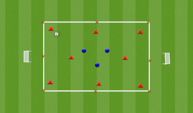 Football/Soccer Session Plan Drill (Colour): 8v3 Rondo (Pressure - Cover - Balance )  