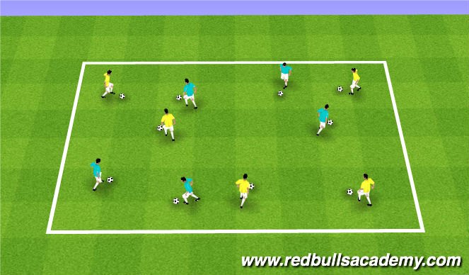 Fútbol Ejercicio del Plan de Sesiones (Color): Ball Mastery