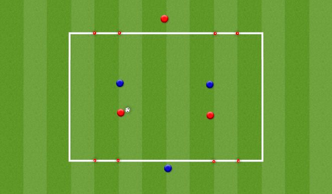Football/Soccer Session Plan Drill (Colour): 2v2 Pass-for-points