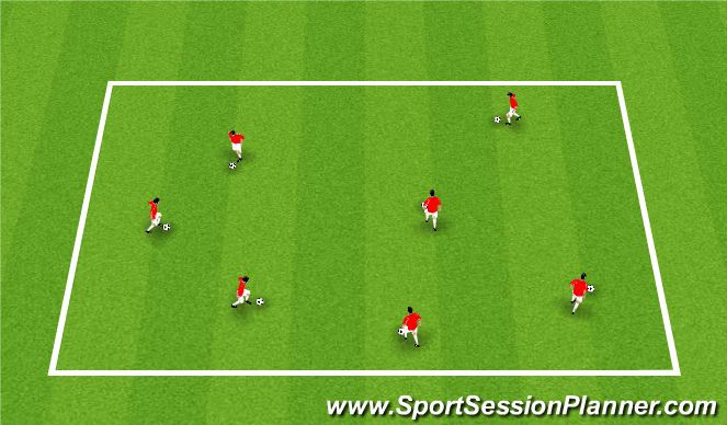 Football/Soccer Session Plan Drill (Colour): Warm-up