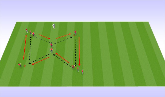 Football/Soccer Session Plan Drill (Colour): Warm Up