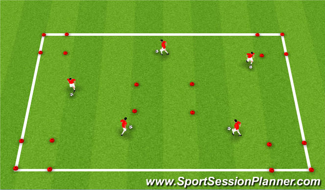 Football/Soccer Session Plan Drill (Colour): Warm-up