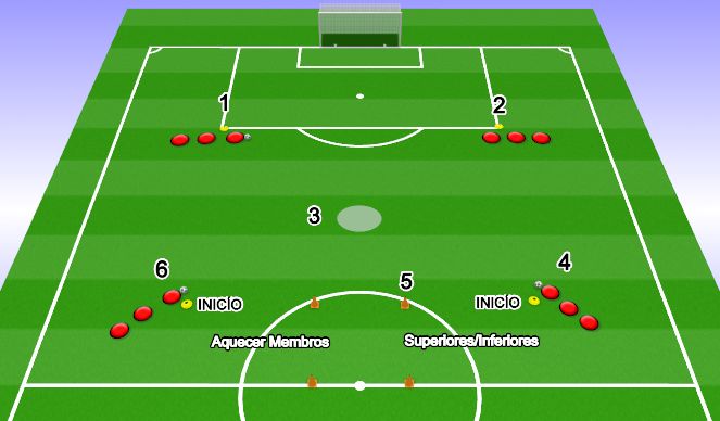 Football/Soccer Session Plan Drill (Colour): Aquecimento/ativação com bola - Video
