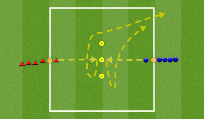 Football/Soccer Session Plan Drill (Colour): 1v1 jooksumäng (pallita)