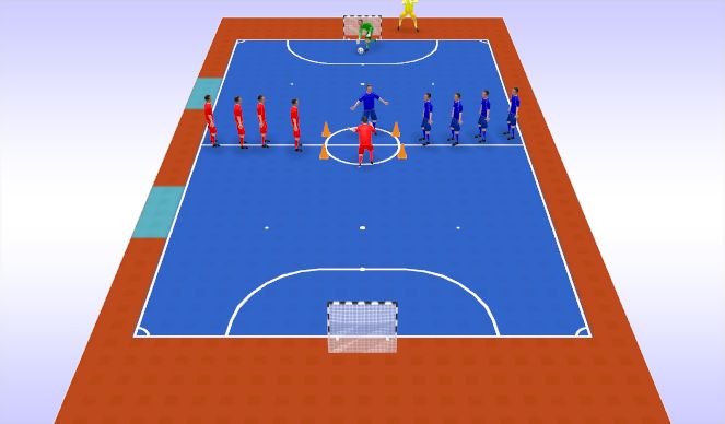Futsal Session Plan Drill (Colour): Game khởi động (20')