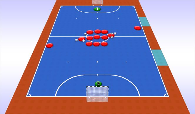 Futsal Session Plan Drill (Colour): Cơ bản (20')