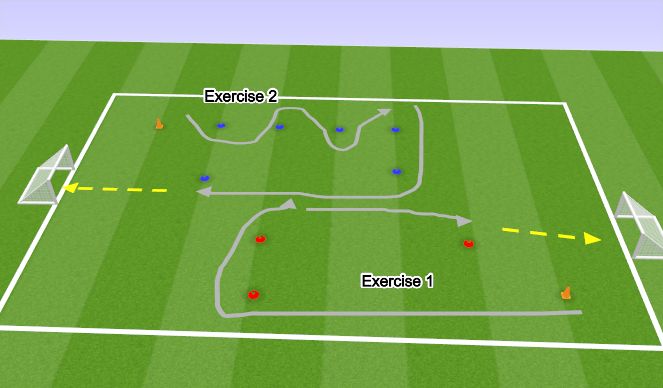 Football/Soccer Session Plan Drill (Colour): Dribbling races