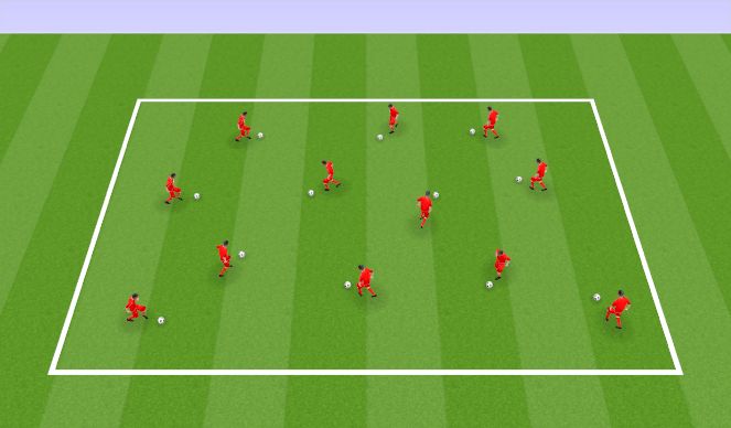 Football/Soccer Session Plan Drill (Colour): Individual Footskills