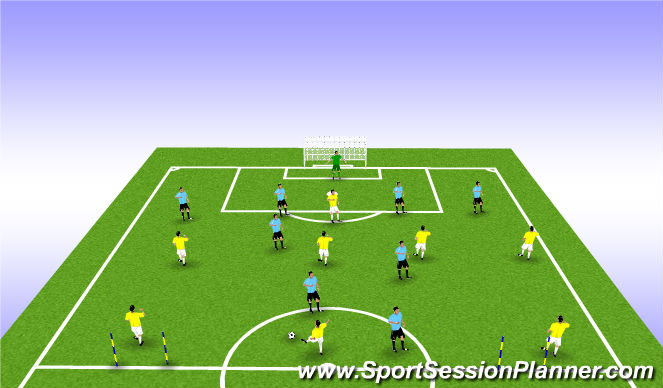 Football/Soccer Session Plan Drill (Colour): Match play