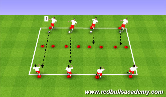 Football/Soccer Session Plan Drill (Colour): Passing 1