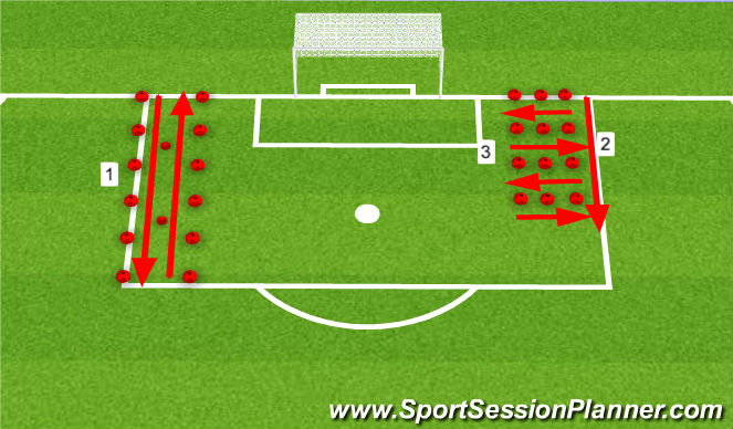 Football/Soccer Session Plan Drill (Colour): Warm Up