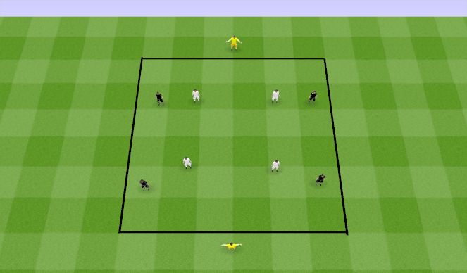 Football/Soccer Session Plan Drill (Colour): 4v4+2