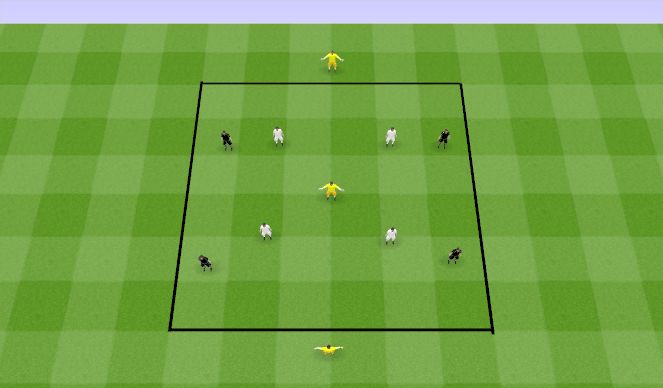 Football/Soccer Session Plan Drill (Colour): 4v4+3