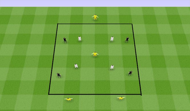 Football/Soccer Session Plan Drill (Colour): 4v4+4