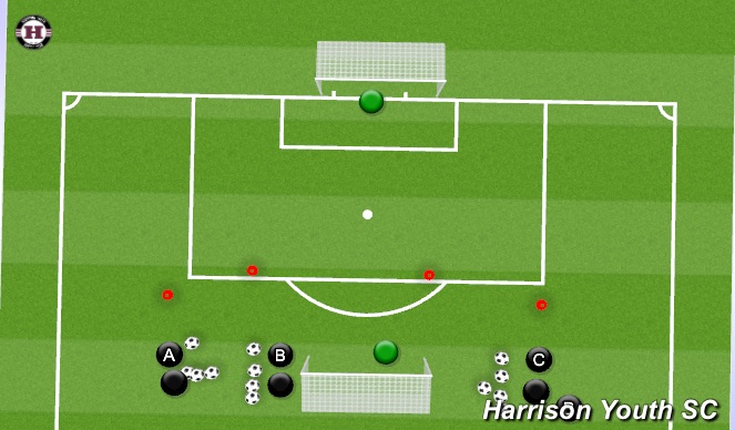 Football/Soccer Session Plan Drill (Colour): Drill 1