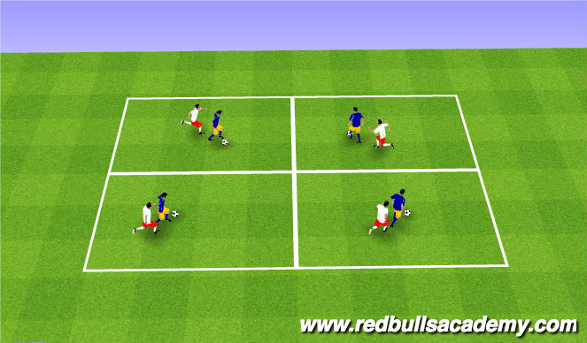 Football/Soccer Session Plan Drill (Colour): Close Down and Win