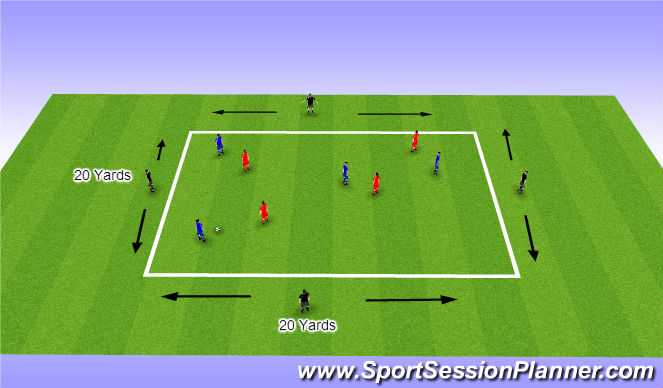 Fútbol Ejercicio del Plan de Sesiones (Color): Developing Possession