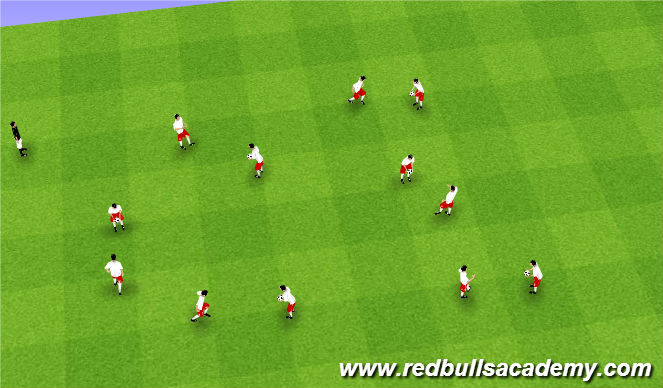 Football/Soccer Session Plan Drill (Colour): Juggling Intro