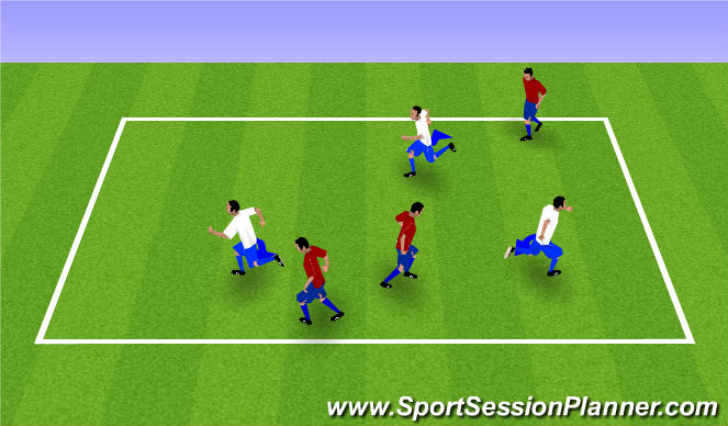Football/Soccer Session Plan Drill (Colour): Foxes and Farmers/ Step Over