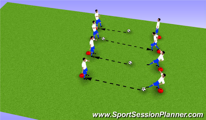 Football/Soccer Session Plan Drill (Colour): The Push Pass