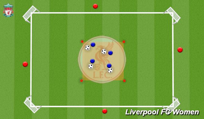 Football/Soccer Session Plan Drill (Colour): turn warm up 