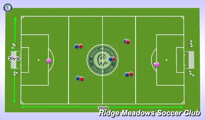 Football/Soccer Session Plan Drill (Colour): Opposed