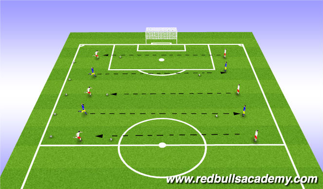 Football/Soccer Session Plan Drill (Colour): Warm up
