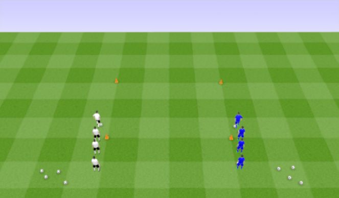 Football/Soccer Session Plan Drill (Colour): Condução de Bola em Duelo
