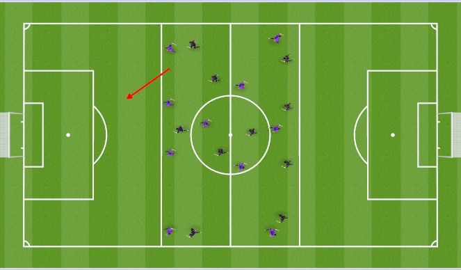 Football/Soccer Session Plan Drill (Colour): 10v10
