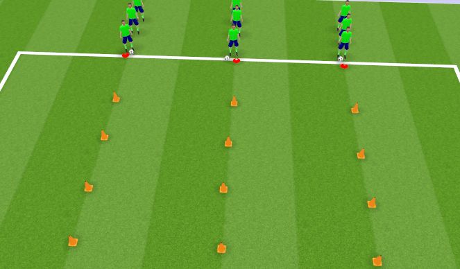 Fútbol Ejercicio del Plan de Sesiones (Color): Juego de Velocidad