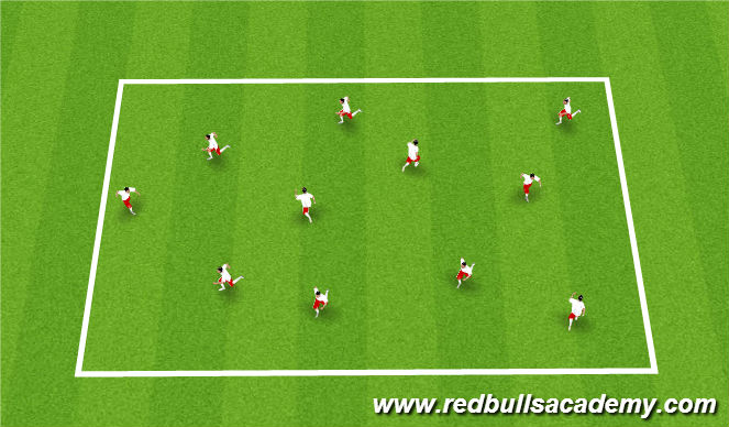 Football/Soccer Session Plan Drill (Colour): Warm up
