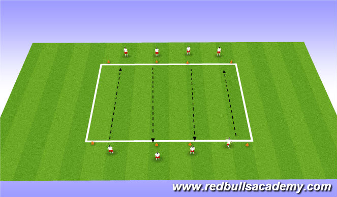 Football/Soccer Session Plan Drill (Colour): Practice 1