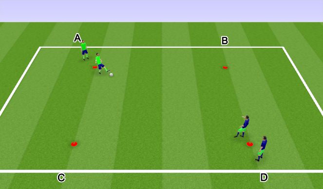Football/Soccer Session Plan Drill (Colour): Control y Pase diagonal