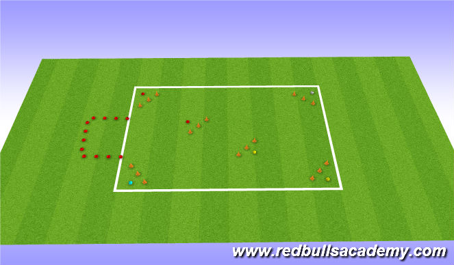 Football/Soccer Session Plan Drill (Colour): Fire fight