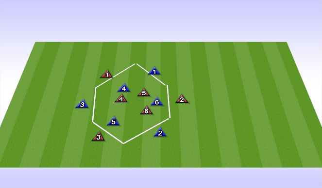 Football/Soccer Session Plan Drill (Colour): Hexagon Rondo