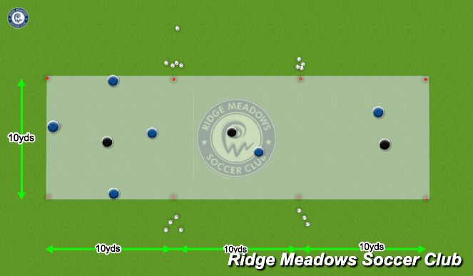 Football/Soccer Session Plan Drill (Colour): Opposed