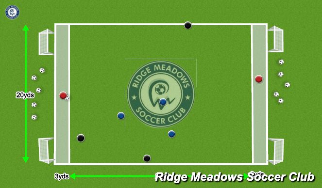 Football/Soccer Session Plan Drill (Colour): Opposed
