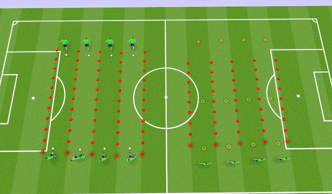 Football/Soccer Session Plan Drill (Colour): Calentamiento
