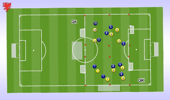Football/Soccer Session Plan Drill (Colour): SSG