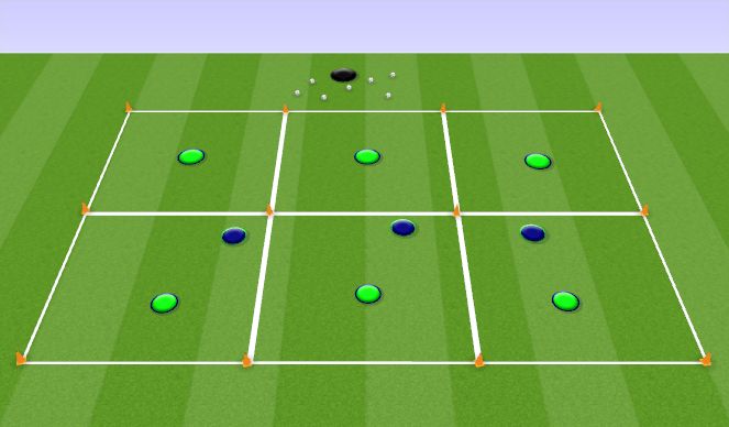 Football/Soccer Session Plan Drill (Colour): Rondo Extendido