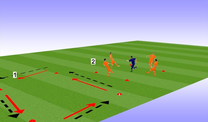 Football/Soccer Session Plan Drill (Colour): Passing