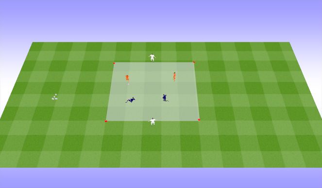 Football/Soccer Session Plan Drill (Colour): Intro - 2v2+2