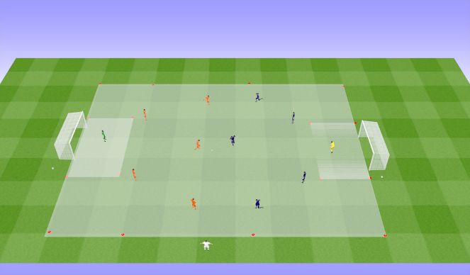 Football/Soccer Session Plan Drill (Colour): Match - 6v6s
