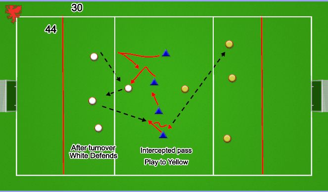 Football/Soccer Session Plan Drill (Colour): Skill: Defending