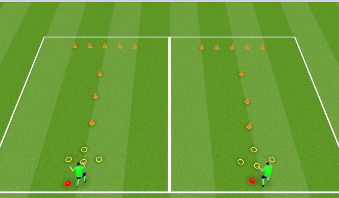 Football/Soccer Session Plan Drill (Colour): Driblar