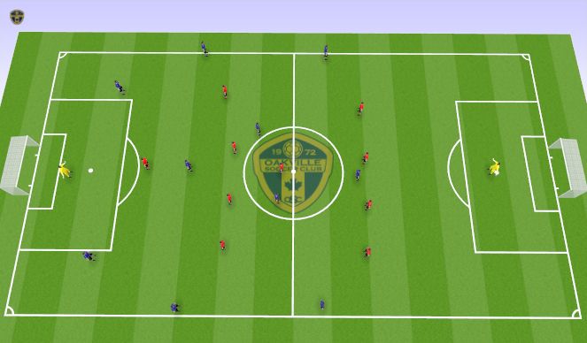 Football/Soccer Session Plan Drill (Colour): Set up